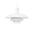 **Suspension en métal blanc au design contemporain**